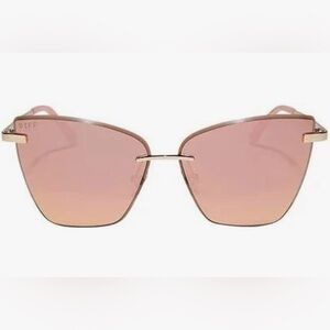 DIFF Becky V Cat Eye Mirrored Sunglasses